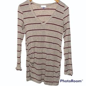 Juniper LN Maternity Striped Long Sleeve Top